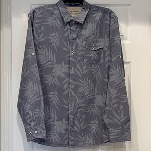 Tommy Bahama Blue/Grey Floral Pattern Shirt